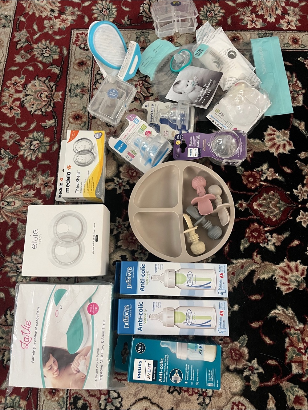 Bundle expensive baby breast-feeding nipple bottles LaVie heat vibration NEW